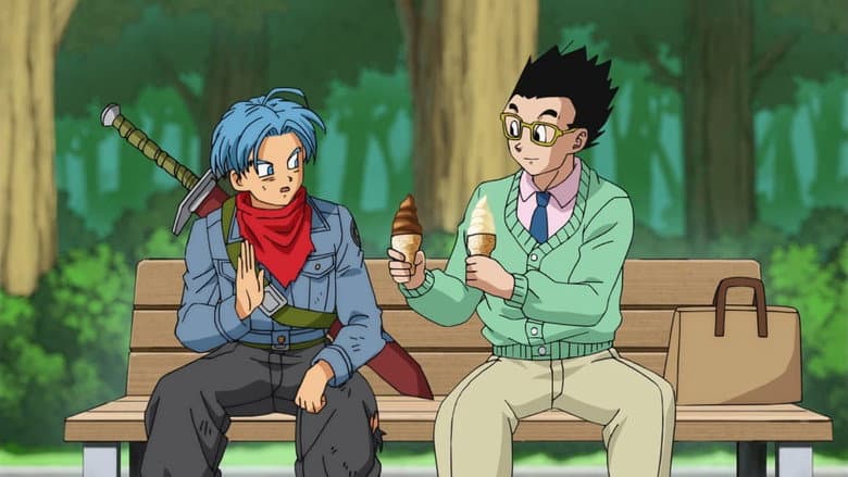 Reencuentro entre maestro y aprendiz. Son Gohan y Trunks del futuro